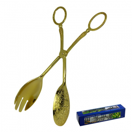 Щипцы сервировочные "Рахат золото" 22см, круглые