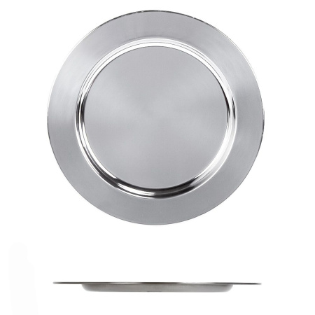 Блюдо (d)350 мм, сервировочное, нерж. сталь