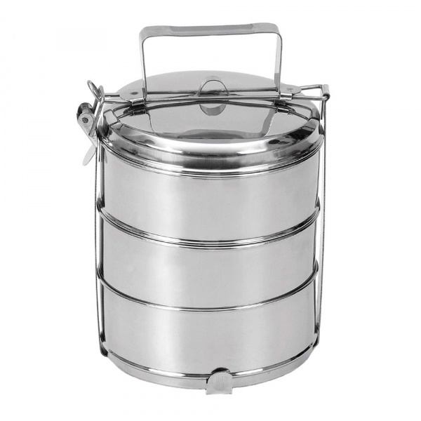 Ланч-бокс из 3 ёмкостей 900мл, (d)14см