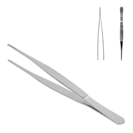Пинцет кухонный 20см прямой, кончик с зубцами