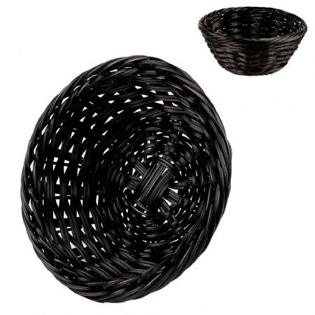 Корзина (d)19x(h)7см круглая, чёрная