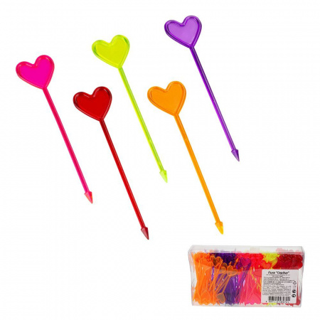 Пика для канапе "Сердце" 8,5см (250шт.)