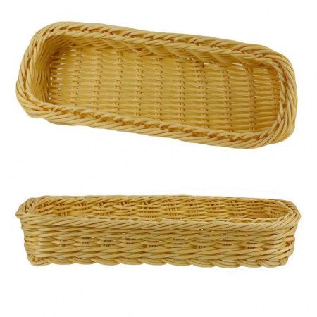 Корзина 28x11x(h)5см прямоугольная, натуральная