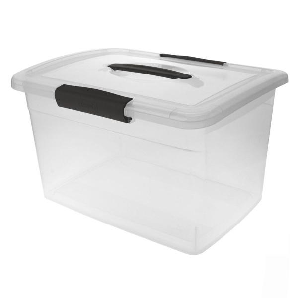 Ящик для хранения 11 л, 350 х 235 х 222 мм, с защелками и ручкой