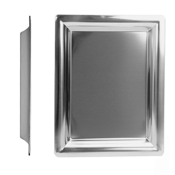 Поднос 310 х240 х 25 мм,  сервировочный для подачи с бортами, сталь