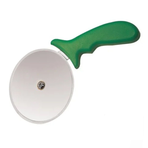 Нож для пиццы (d)100 мм, нерж. с зеленой пластик. ручкой