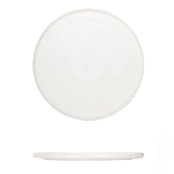 Тарелка десертная (d)190 мм, с бортом, фарфор белый