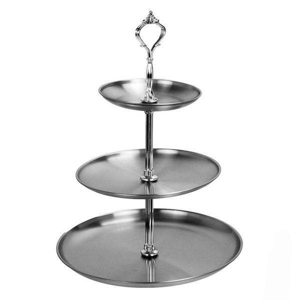 Этажерка 140 х 200 х 260 мм, трёхъярусная, нерж.
