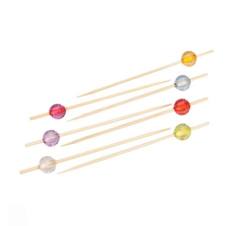 Пики 100 мм, 100 шт/уп, бамбук, кристалл, круглый Пики 100 мм, 100 шт/уп, бамбук, кристалл, круглый