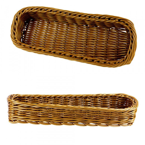 Корзина 28x11x(h)5см прямоугольная, коричневая