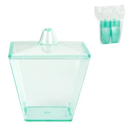 Фуршетный пластик, креманки с крышкой 6x6x(h)7см (24шт.)