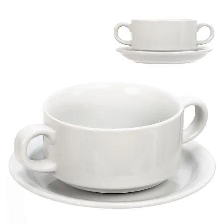 Бульонница 250 мл с блюдцем