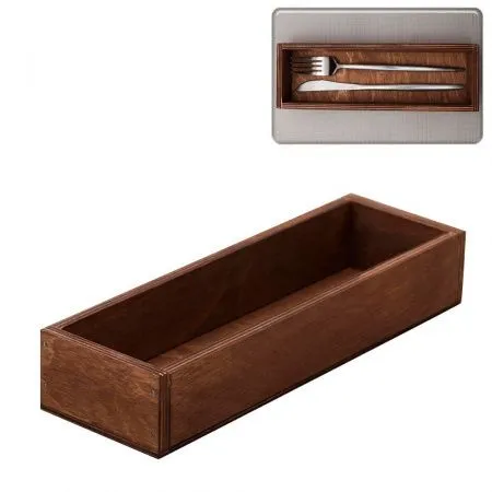 Подставка для столовых приборов 25х8х(h)4см, деревянная