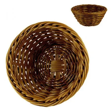 Корзина (d)19x(h)7см круглая, коричневая