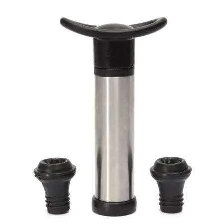 Вакуумный насос для вина, пластиковый, хром