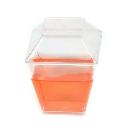 Фуршетный пластик, пиалы квадратные 100мл, 7x7x(h)7см (24шт.)